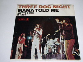 Three Dog Night Mama Told Me 45 Rpm Record Picture Sleeve Vintage Dunhill - £12.78 GBP