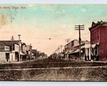 Main Street View Edgar Nebraska NE DB Postcard F19 - $13.81