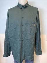 Matinique Dark Green Long Sleeve Button Down Shirt, Men&#39;s Size L - $17.09