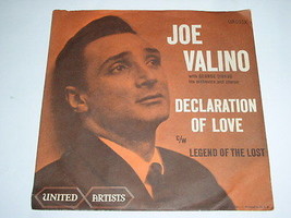 Joe Valino Declaration Of Love Legend Of The Lost 45 RPM Picture Sleeve - £19.65 GBP