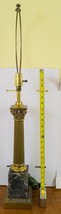 Vintage Electric Lamp Brass &amp; Marble hk - £97.30 GBP