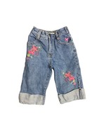 Osh Kosh kids size 5 Toddler Denim Embroidered Cuffed jeans - £8.47 GBP