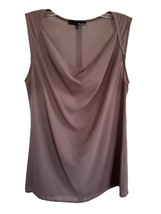 Ro &amp; De Women&#39;s Sleeveless Blouse Top Drape Front Size S Brown - £8.71 GBP