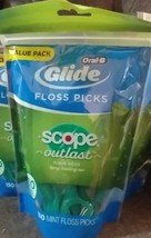 2 bags Oral-B Complete Glide Floss Picks, Scope Outlast 150 ct. (K19) - £11.48 GBP