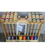 8 Player 32&quot; - CROQUET SET BAG CADDY - Maple &amp; Brass  Lawn Games Amish USA - £438.82 GBP