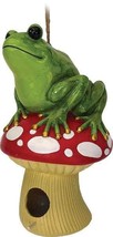 Green Frog on a Mushroom Birdhouse Garden Decor - £36.99 GBP