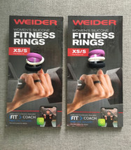 2)WEIDER Women’s Silicone Fitness Rings xs/s 6total( W/Fit Coach Free Trial)NEW! - £10.18 GBP