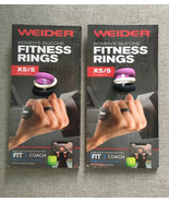 2)WEIDER Women’s Silicone Fitness Rings xs/s 6total( W/Fit Coach Free Tr... - £10.19 GBP