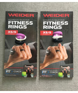 2)WEIDER Women’s Silicone Fitness Rings xs/s 6total( W/Fit Coach Free Tr... - $12.95