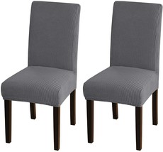 Turquoize Chair Covers for Dining Room, Set of 2, Grey - $7.91