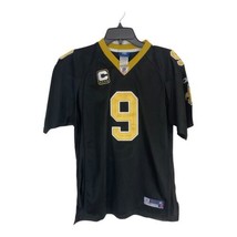 Onfield Reebok Kids Football Jersey Shirt Size XL 16-18 Black Gold Drew Brees - $24.08