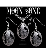 WOLVES MOON SONG WOLF NECKLACE &amp; EARRINGS SET STAINLESS STEEL CHAIN - FR... - £19.09 GBP