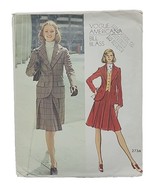 Vogue Americana Pattern Bill Blass Sz 12 Misses&#39; Jacket  Skirt  Vest Asc... - $15.19