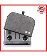 Stylish Waterproof Toaster Cover for 4 Slice - Machine Washable Grey Design - $22.76