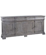 Sideboard Philippe Weathered Gray French Style Cremone Hardware 4 Doors ... - £3,246.86 GBP