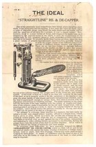 early Ideal cartridge reloading tool flyer or box insert advertiseing vi... - $65.00