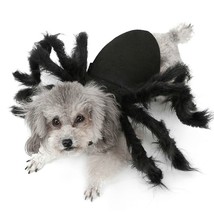 Pet Spider Costume Halloween Simulation Plush Spider Clothe with Adjustable Neck - £42.92 GBP