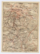 1925 Original Vintage Map Of City Of Eisenach / Meiningen On Rev. Side / Germany - £13.44 GBP