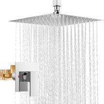 Shower Faucet Set From Airuida With A 12 Inch Square Showerhead And Male Thread - $88.48