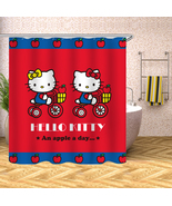 Hello Kitty Waterproof Shower Curtain Set Bathroom Decor Curtain W/Hooks... - £13.27 GBP+