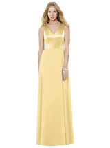 Dessy 8152...Full Length, V-Neck dress...Buttercup..Size 14...NWT - £60.13 GBP