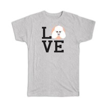 Love Poodle Cute : Gift T-Shirt Dog Cartoon Funny Owner Heart Pet Mom Dad - £14.38 GBP