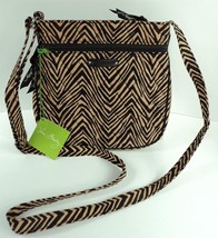 Vera Bradley Zebra Petite Double Zip Crossbody Hipster Purse - New - £38.57 GBP