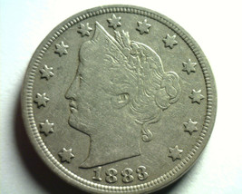 1883 No Cents Liberty Nickel Very Fine Vf Nice Original Coin Bobs Coin Fast Ship - £8.82 GBP