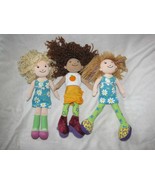 Manhattan Toy Stuffed Plush Cloth Doll Groovy Girl Set Lot Siri Britta 12&quot; - £25.54 GBP