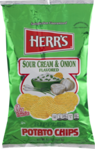 Herr's Sour Cream & Onion Ripple Potato Chips - 9.5 Oz. (3 Bags) - $25.99