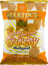 Martin's Crunchy Ridged Potato Chips Cheddar & Sour Cream Flavored- 9.5 Oz (3... - £20.43 GBP