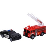 Play Right Rescue Vehicles Toys Police &amp; Fire w/ Light &amp; Sound Battery O... - $25.67 CAD