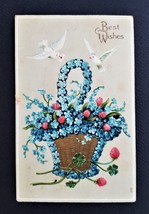 antique EMBOSSED GERMAN POSTCARD oxford pa Jamison Menough best wishes postkarte - £17.78 GBP