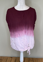 beach lunch lounge women’s side tie pullover top Size M Pink J5 - £9.75 GBP