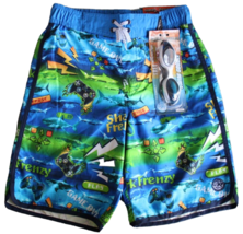 ZeroXposur Boys Multicolor Microfiber Swim Shorts With Goggles ~L(14-16)~ NWT - £14.88 GBP