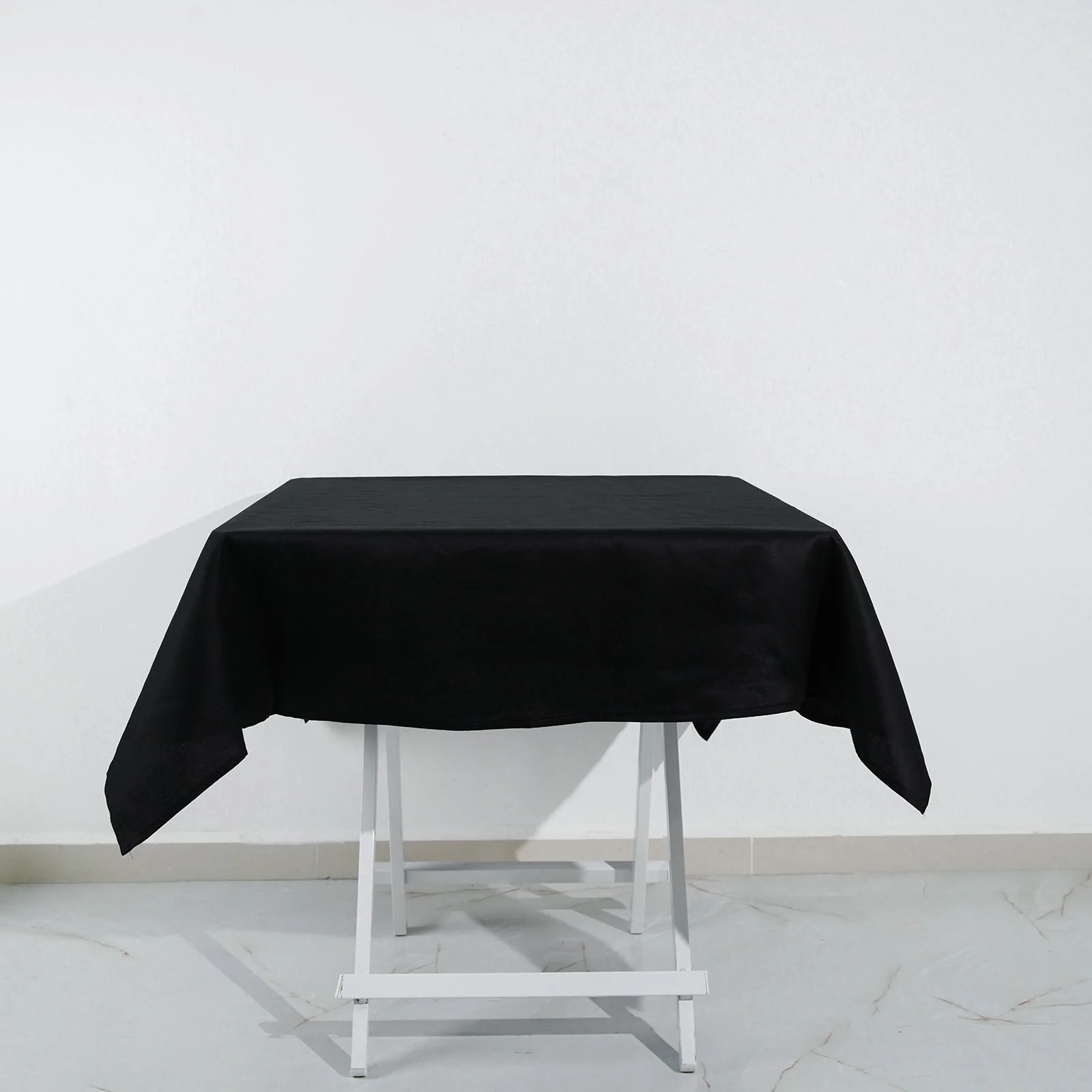 Black - 54&quot;x54&quot; - Tablecloth Tablelinens Commercial grade 100% Cotton Wedding - £28.68 GBP