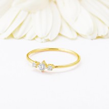 Dazzling 18K Gold Stunning Beauty Diamond Ring| Elegant Jewelry for Eternal Love - £156.49 GBP