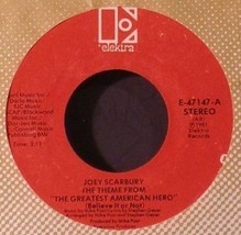 Joey Scarbury-The Greatest American Hero theme original vinyl 45 record - £5.33 GBP
