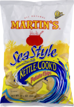 Martin&#39;s Kettle-Cook&#39;d Sea Style Potato Chips - 8.5 Oz. (3 Bags) - £20.32 GBP