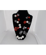 Vintage White and red  three strand with Lucid Necklace VGC - $29.95+