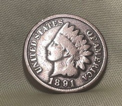 1891 Indian Head Cent Philadelphia Mint Penny - Actual Photos  - £14.03 GBP