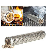 Stainless Steel BBQ Grill Smoker Box Tube for Wood Pellet Pipe Smoking Meat - $18.90 CAD
