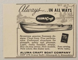 1957 Print Ad Aluma Craft Erich Swensen Design Aluminum Boats Minneapolis,MN - £6.38 GBP