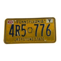 Vintage 1979 Pennsylvania License Plate Keystone State 4R5-776 Distresse... - $23.36