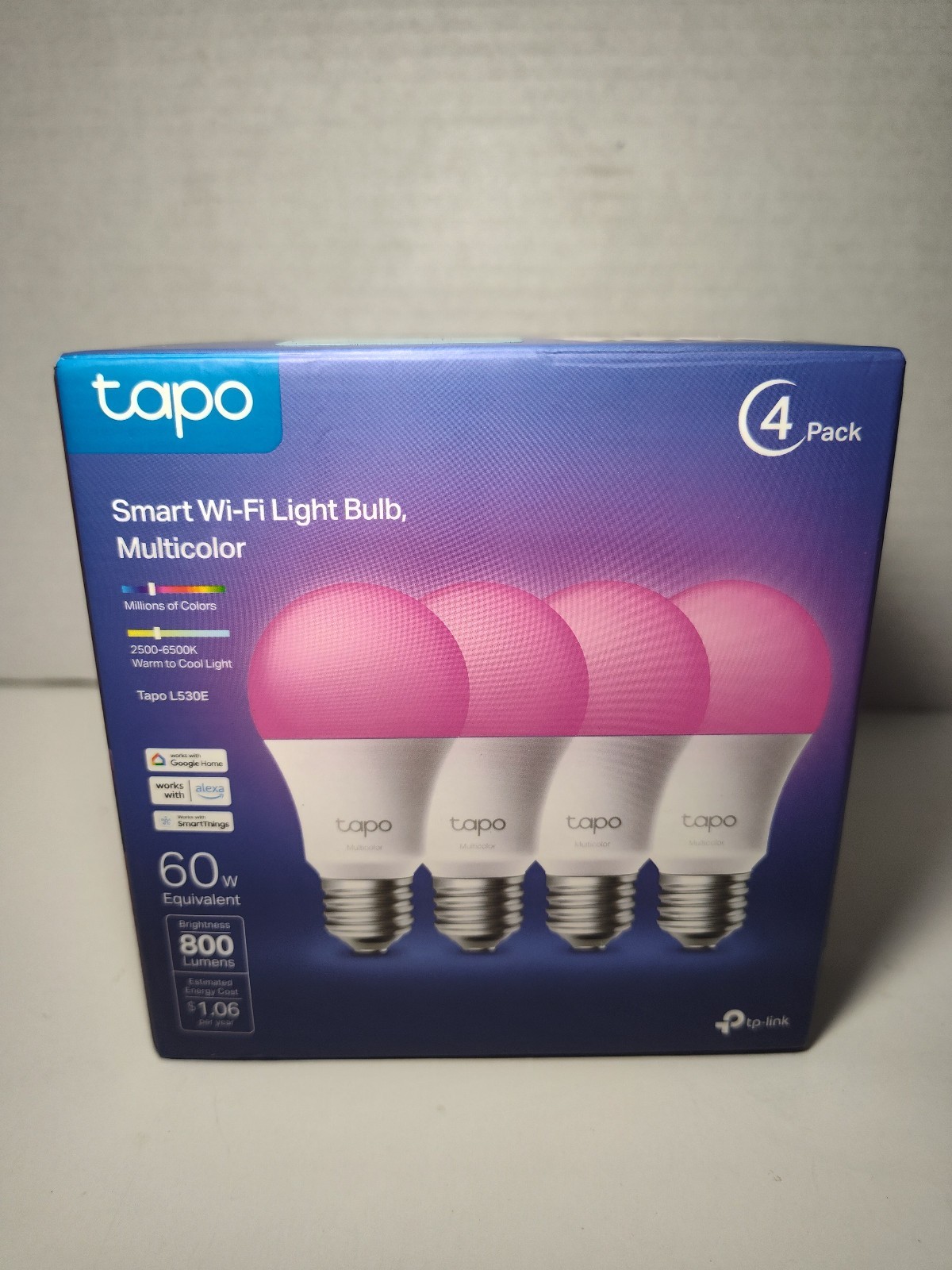 TP-Link Smart Light Bulbs, 16M Colors RGBW, Dimmable, Compatible with Alexa - $19.79