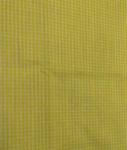 Yellow Gingham Cotton Fabric 1/2 Yard 44&quot; Wide Material Quilting - $7.88