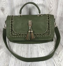 Charming Charlie Faux Leather Green Rhinestone Tote Shoulder Bag Handbag... - $16.78