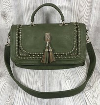 Charming Charlie Faux Leather Green Rhinestone Tote Shoulder Bag Handbag... - £13.20 GBP