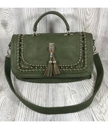 Charming Charlie Faux Leather Green Rhinestone Tote Shoulder Bag Handbag... - $318.93 MXN