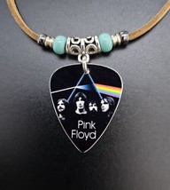 Handmade Pink Floyd Aluminum Guitar Pick Necklace - £11.37 GBP